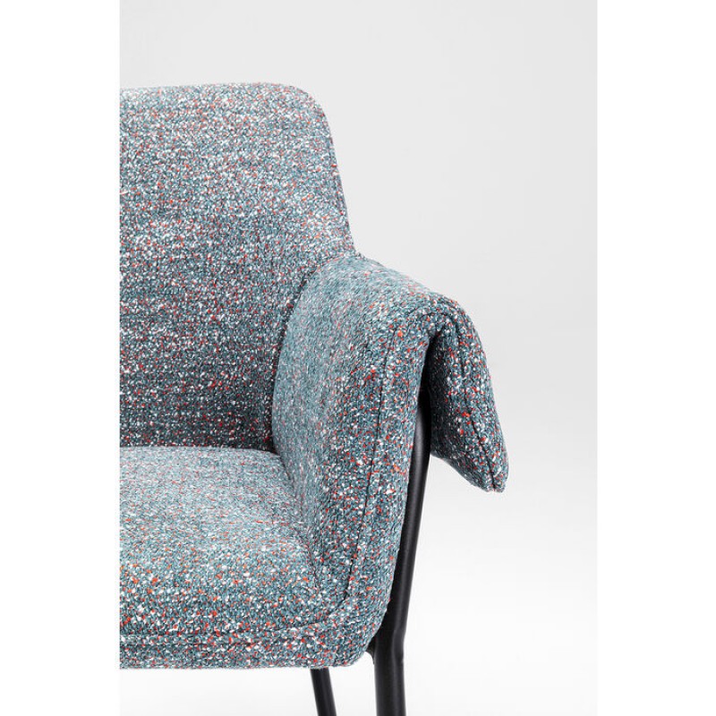 Chair with Armrest Bess Grey Flitter